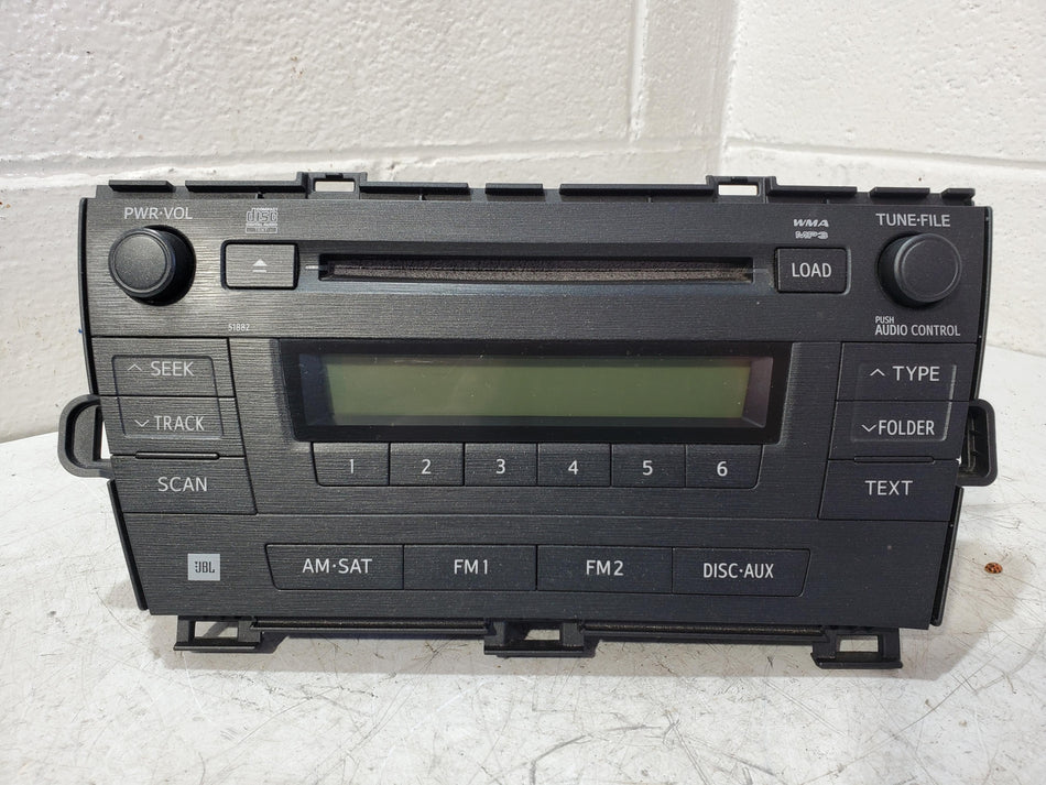 2010-2011 Toyota Prius Radio Receiver AM-FM CD w/o Navigation ID 51882