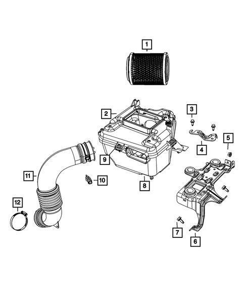 2007-2012 Dodge Caliber Air Intake Tube (#11 in breakdown) OEM
