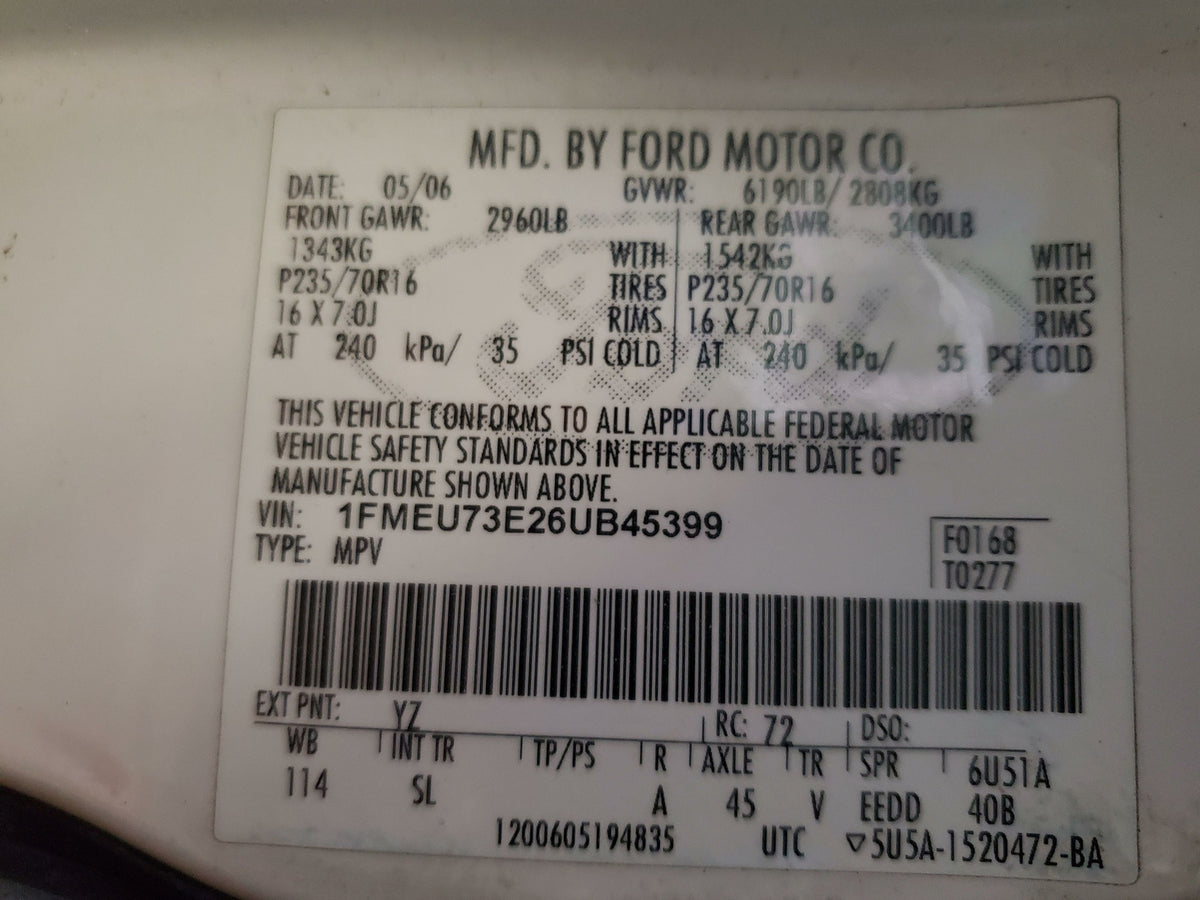 2006 07 08 09 10 Ford Explorer Front Frt Driver Left LH Axle Shaft 4wd 4X4