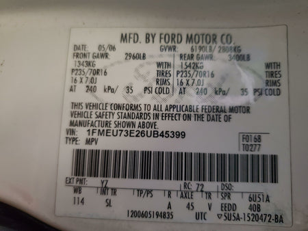 2006 07 08 09 10 Ford Explorer Front Frt Driver Left LH Axle Shaft 4wd 4X4