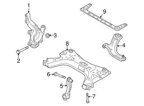 Front RH Steering Knuckle (#1 in parts breakdown) 2007-2012 Nissan Versa