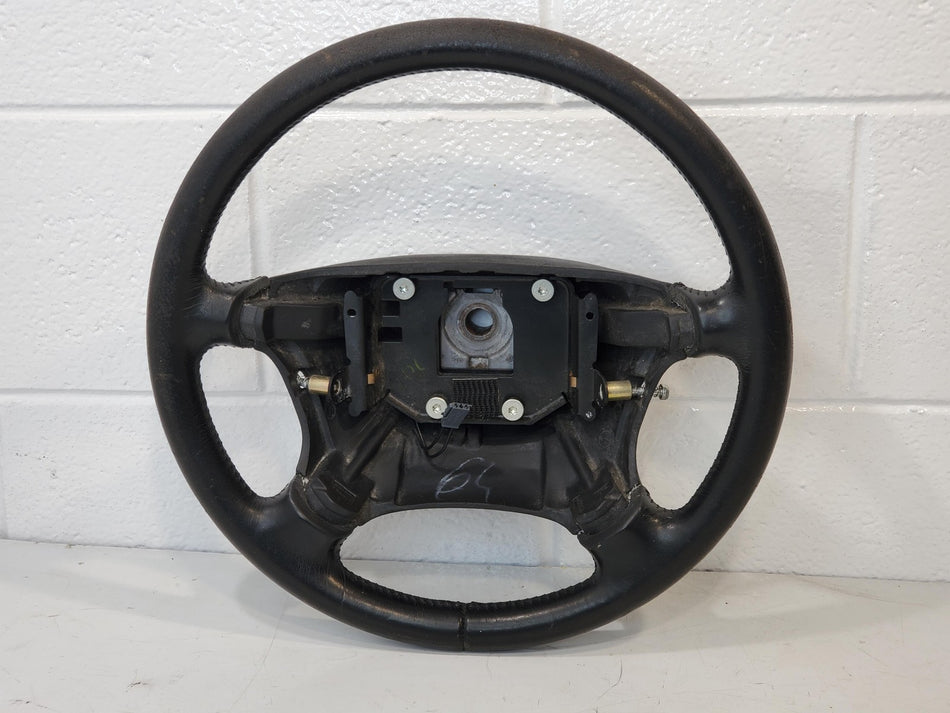 1999-2003 SAAB 9-3 Steering Wheel Black Leather OEM 4532255 400107546