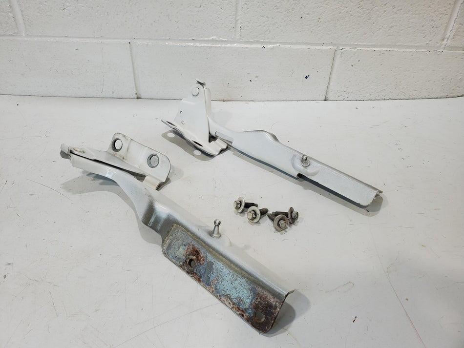 2004-2008 Ford F150 LH & RH Hood Hinges Pair White OEM