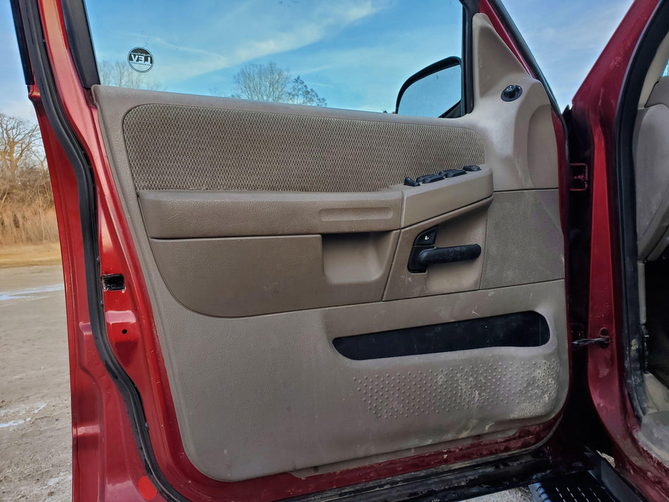 2002 Ford Explorer Front LH Inside Door Trim Panel (tan)(Driver Side OEM