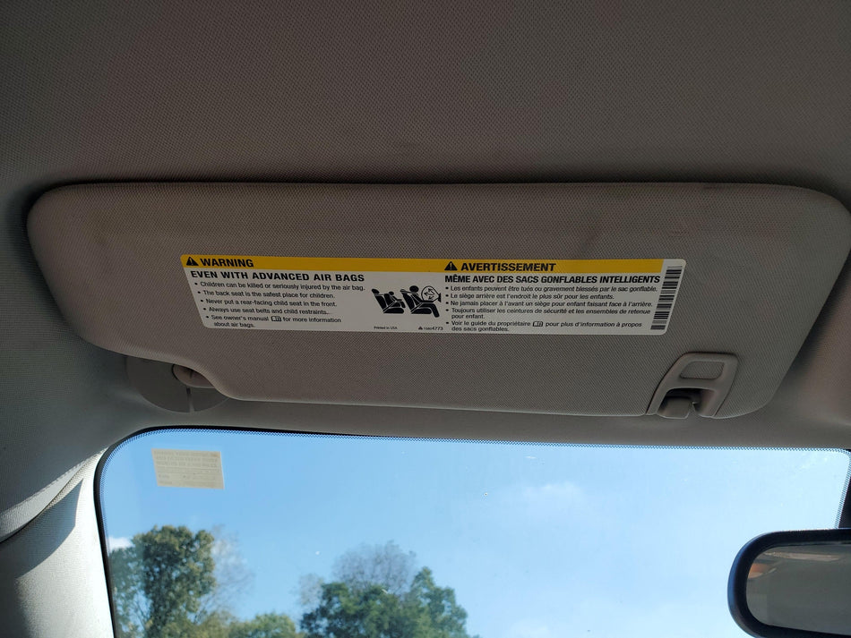 RH Sun Visor (gray) 2007-2009 Saturn Aura