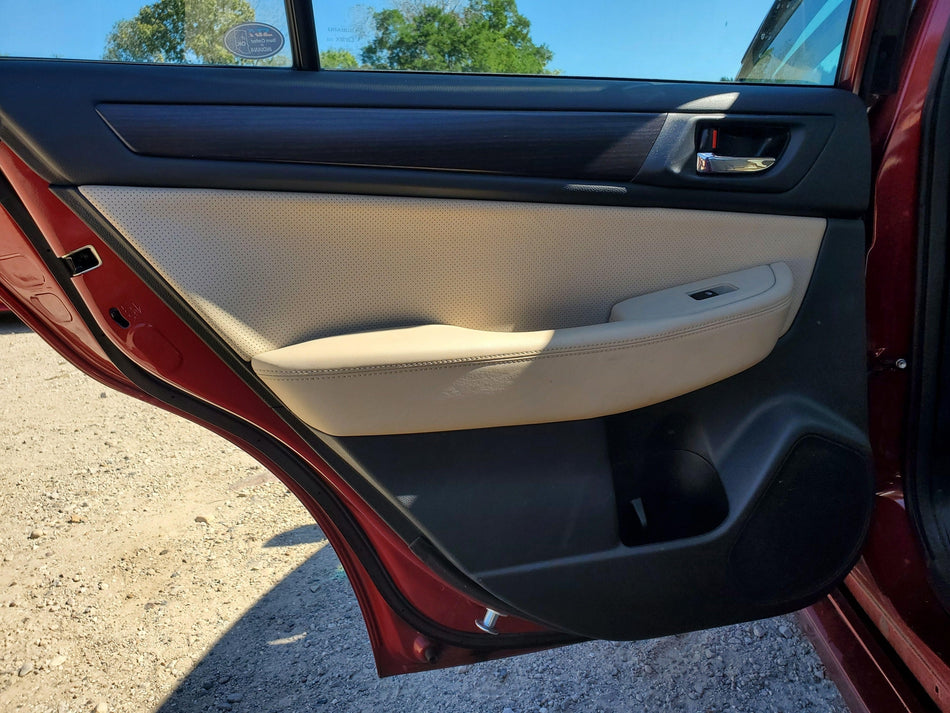 2015-2016 Subaru Legacy Rear LH Inside Door Panel (black/ivory leather