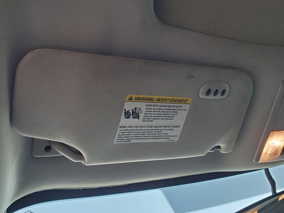 2007-2010 Lincoln MKX LH Sunvisor (driver side)(illuminated)(gray OEM