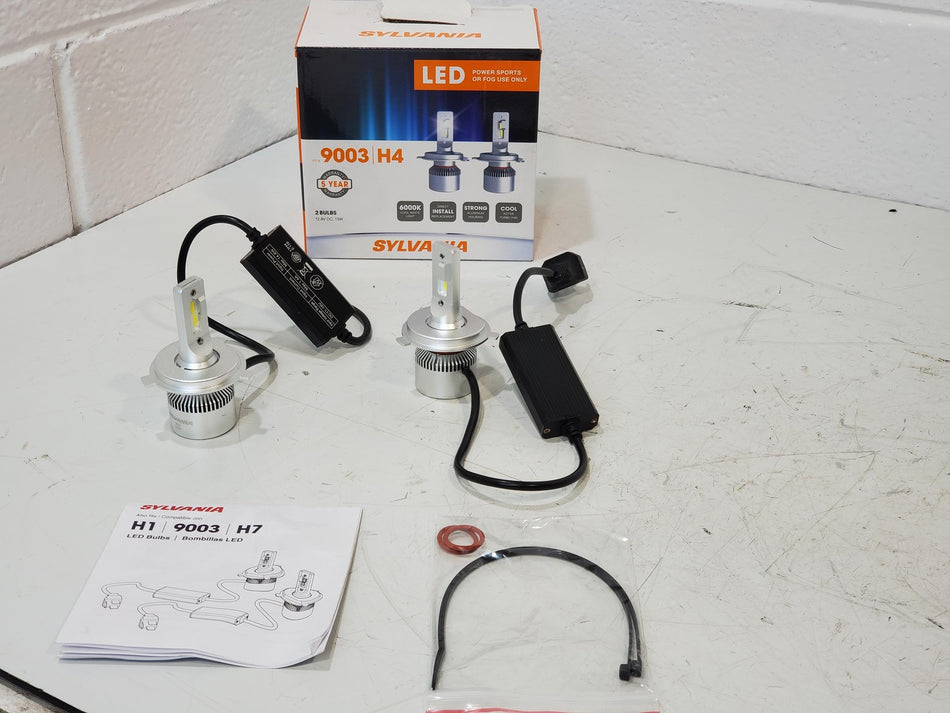 Sylvania 9003SL.BX2 LED Fog Headlight Powersports Bulb - 13 Watt - Qty 2