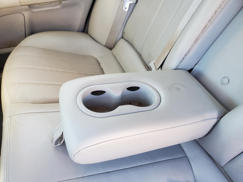 2003-2006 Lincoln LS Rear Seat Console Cup Holder (leather dove gray OEM