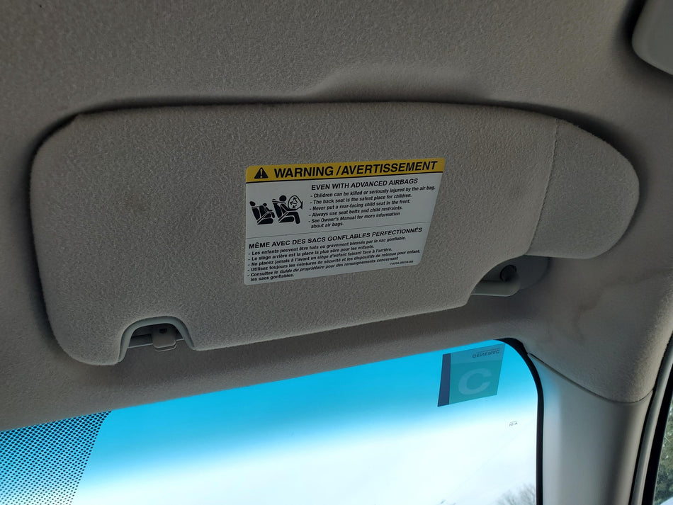 2006-2009 Mercury Milan Ford Fusion RH Sun Visor (pass side)(illuminated)(gray