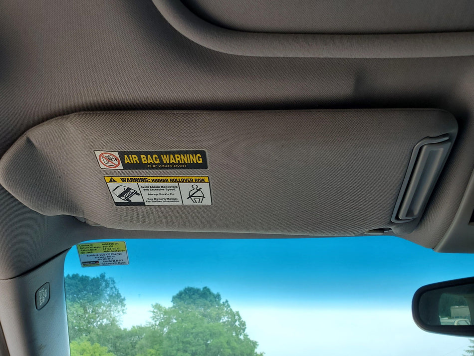 2004-2006 Left LH Sun Visor (gray cloth)(illuminated)  Acura MDX