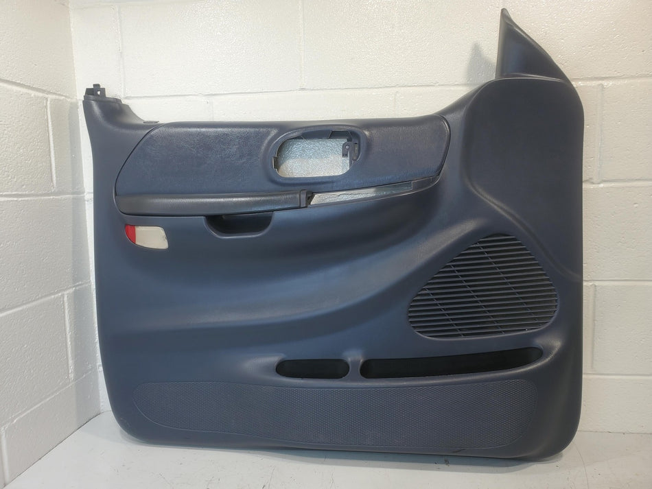 1999-2003 Ford F-150 Front LH Driver Power Door Trim Panel Blue OEM Reg/Ext Cab