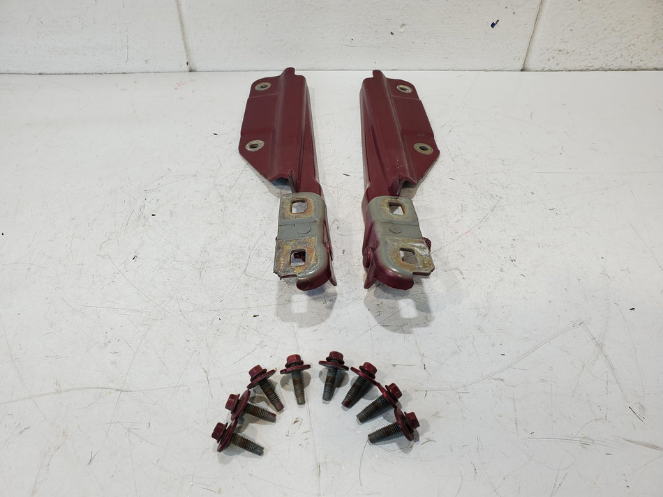 1992-1998 Ford E150 E250 E350 E450 Front LH & RH Hood Hinges (EG Red) OEM
