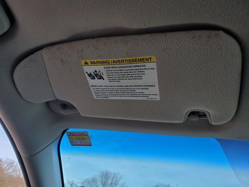 LH Sunvisor (driver side)(gray)(illuminated) 2006-2009 Mercury/Ford Milan/Fusion