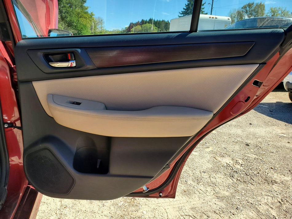 2015-2016 Subaru Legacy Rear RH Inside Door Panel (black/ivory leather