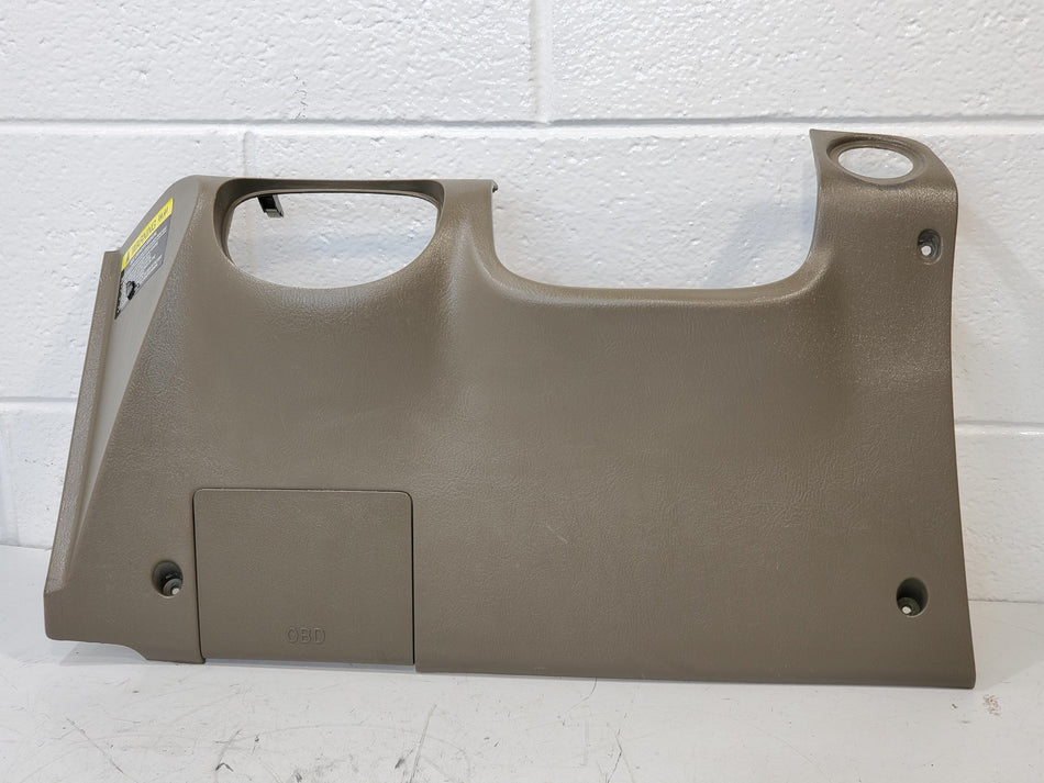 01-06 Hyundai Santa Fe Driver Side Plastic Knee Bolster Cover Trim Beige OEM