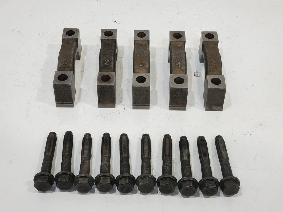 2000-2004 Ford Focus SVT OEM Main Bearing Cap Set Crankshaft Caps w/ Bolts